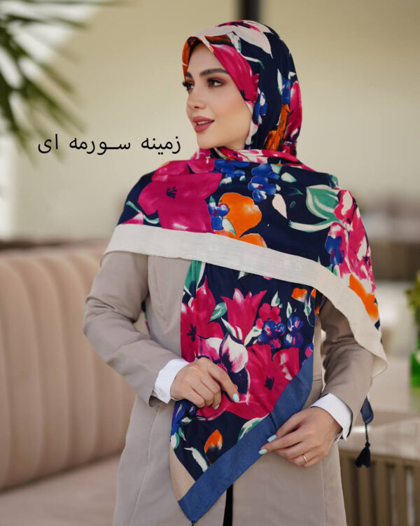 روسری نخی سیا اسکارف قواره140