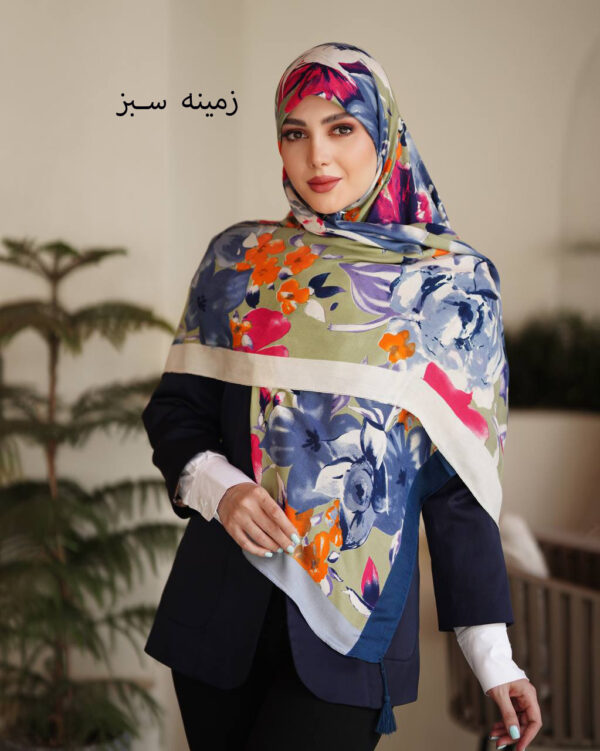 روسری نخی سیا اسکارف قواره140