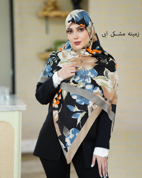 روسری نخی سیا اسکارف قواره140