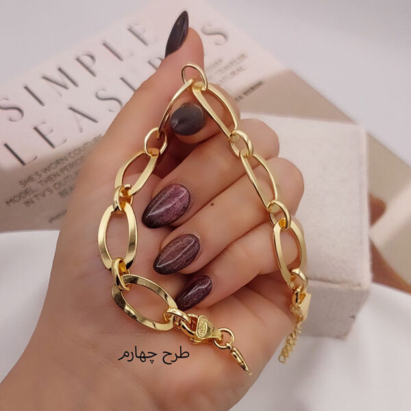 دستبند حلقه‌ای طرح طلا