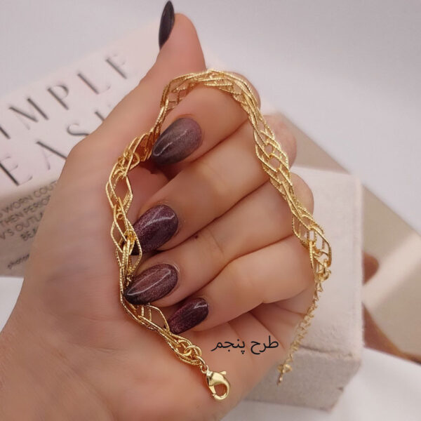 دستبند حلقه‌ای طرح طلا