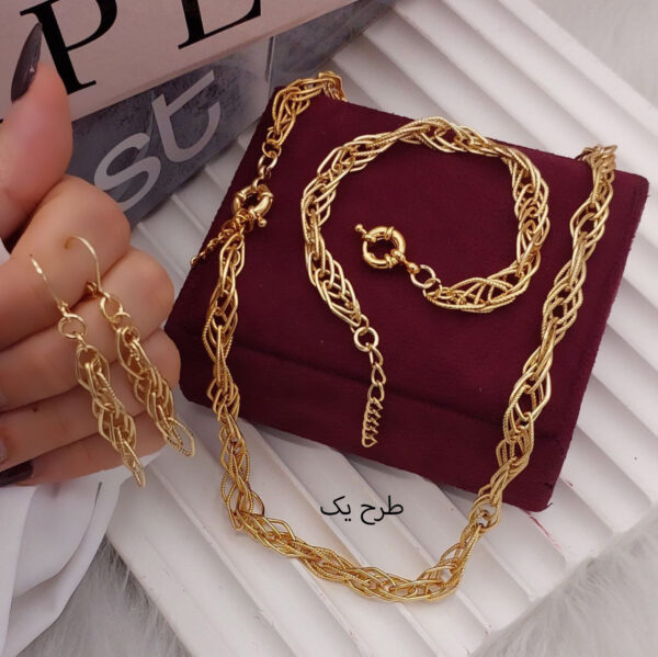 سرویس حلقه‌ای طرح طلا مارک شین