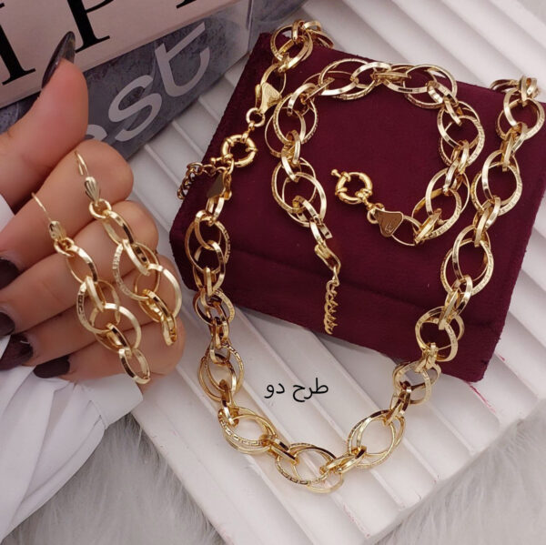 سرویس حلقه‌ای طرح طلا مارک شین