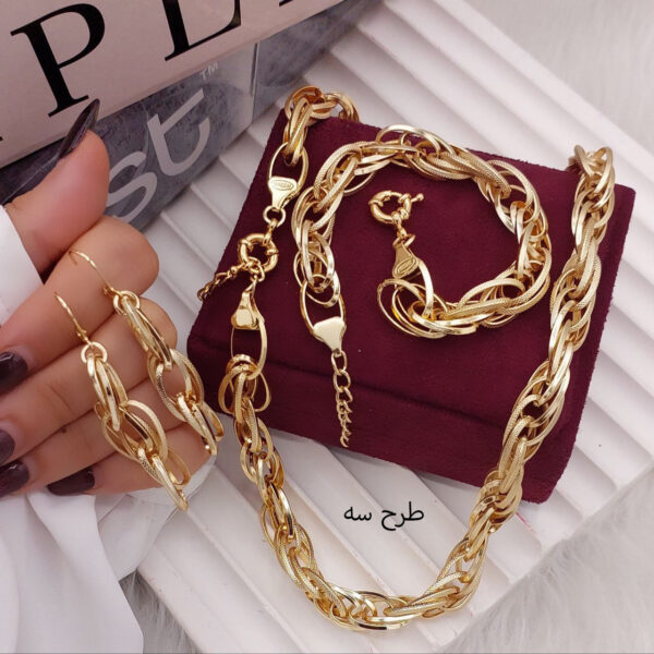 سرویس حلقه‌ای طرح طلا مارک شین